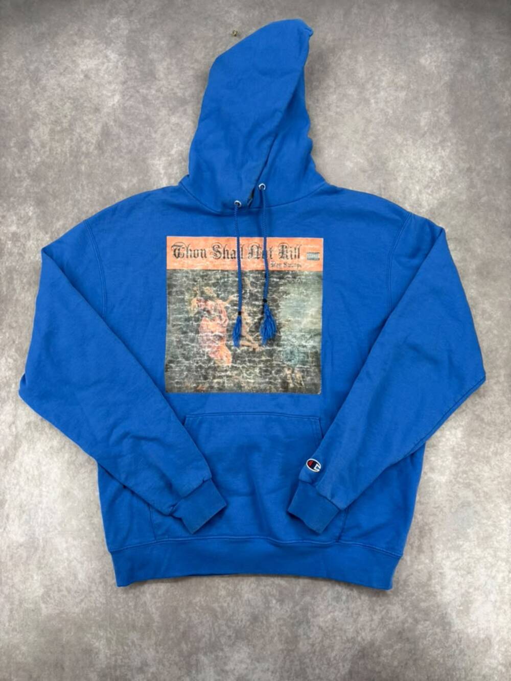 Champion ECO Authentic Ray Swoope Graphic Hoodie Men’s L Blue